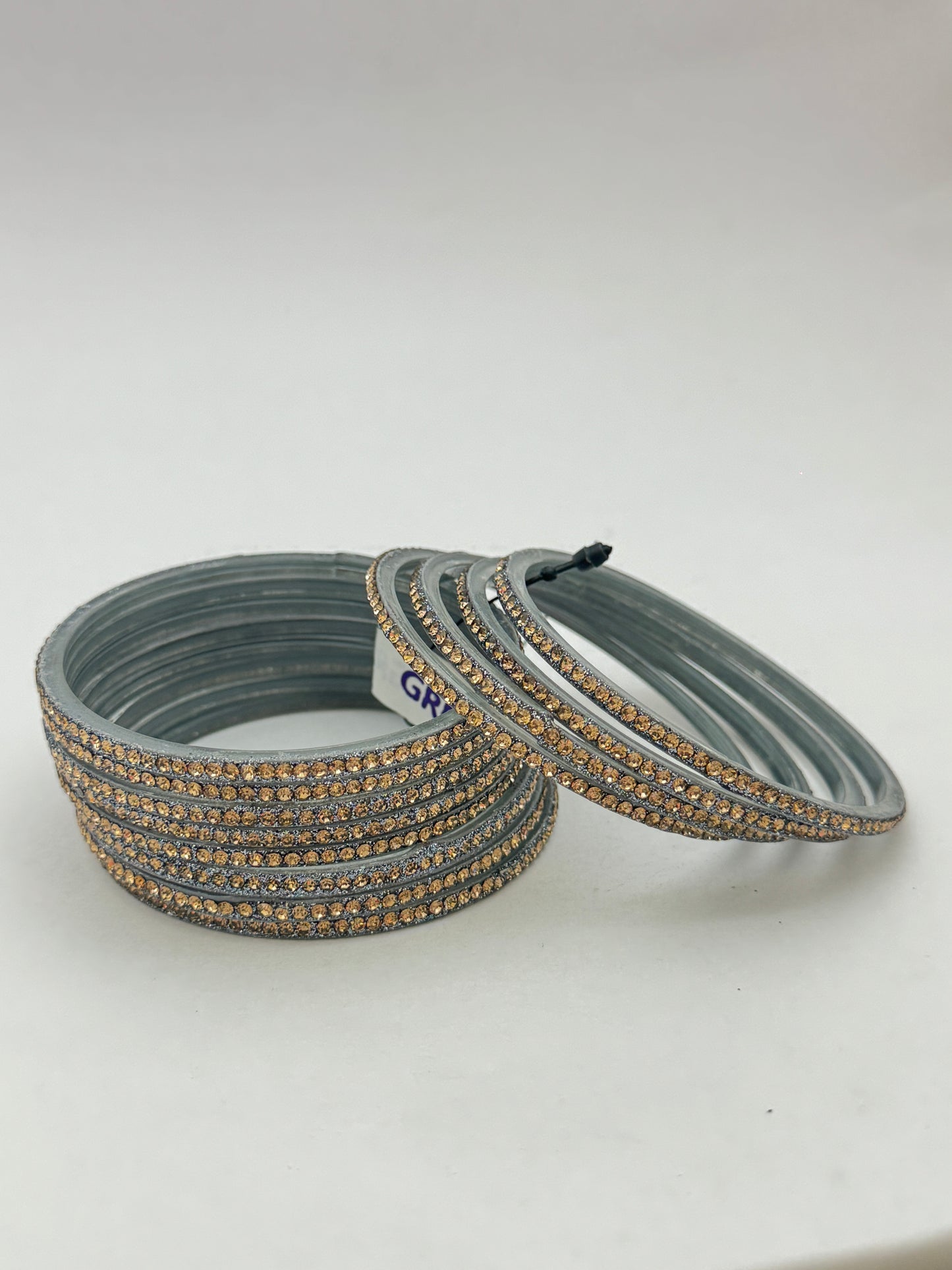 Gray Glass Bangles