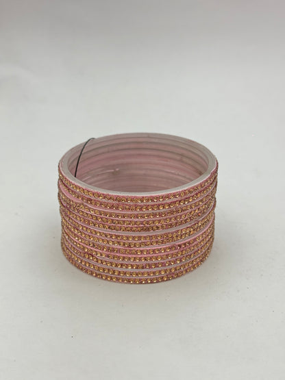 B-PINK Glass Bangles