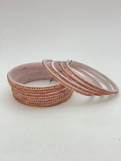 B-PINK Glass Bangles