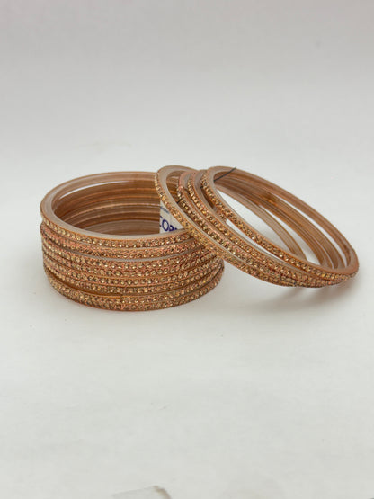 COPPER Glass Bangles