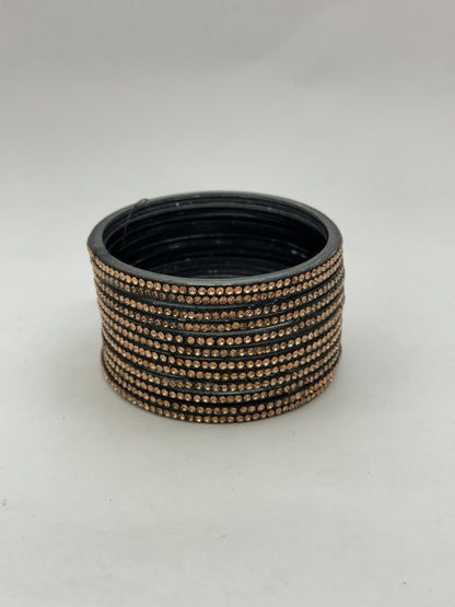 BLACK Glass Bangles