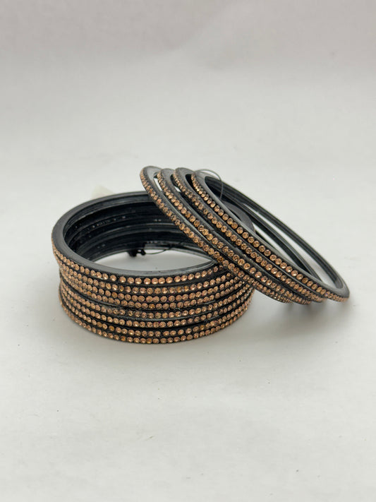 BLACK Glass Bangles