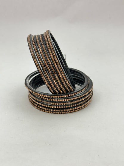 BLACK Glass Bangles