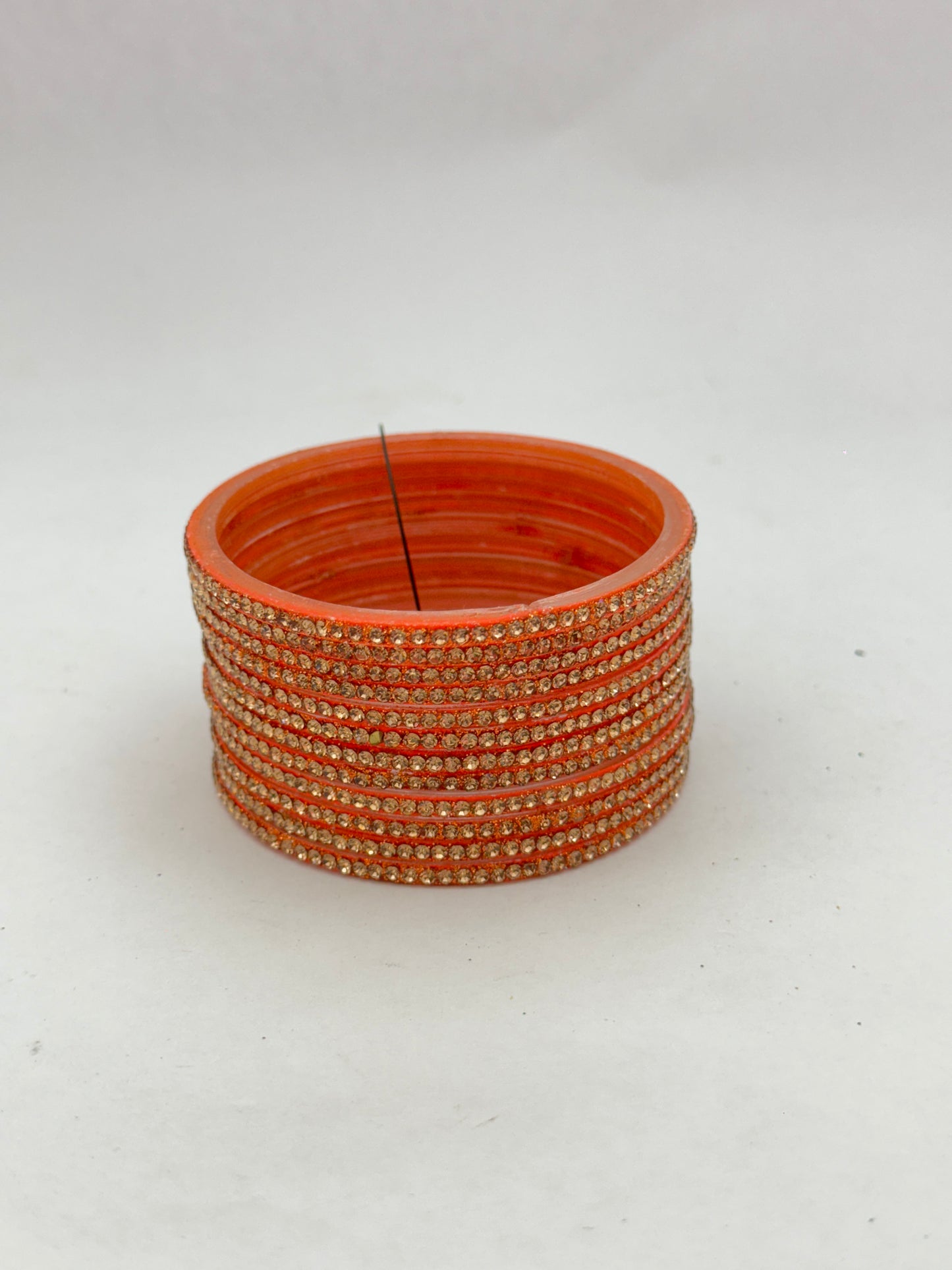 Orange Glass Bangles