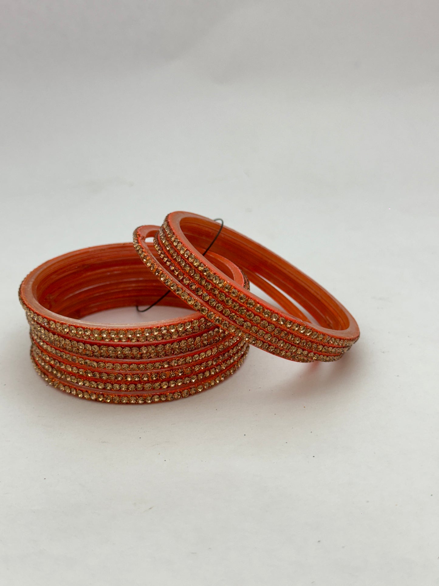 Orange Glass Bangles